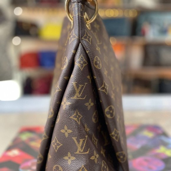 LOUIS VUITTON Authentic Artsy MM Tote Monogram LV Shoulder Large LV +Dust Bag - Picture 3 of 16